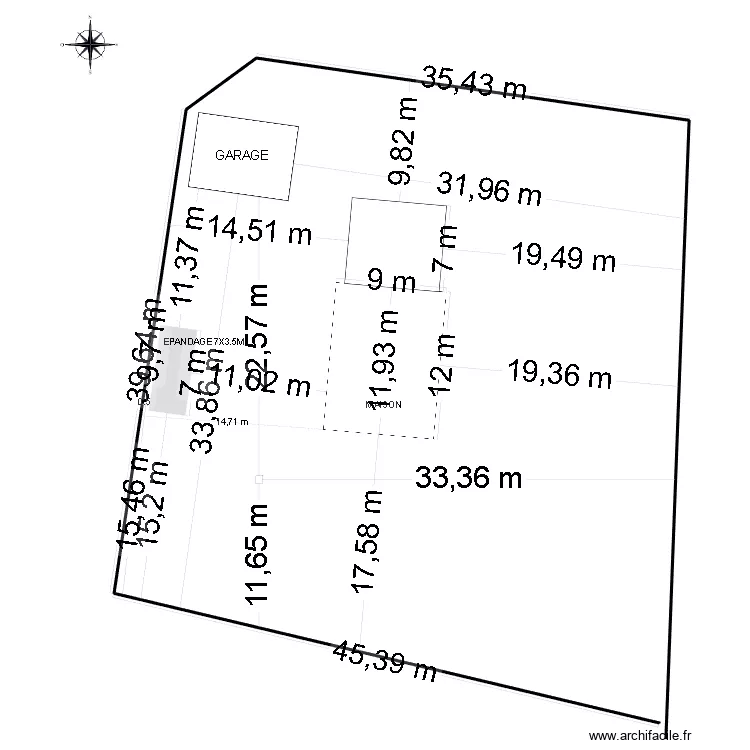 PLAN DE MASSE MAISON 2. Plan de 