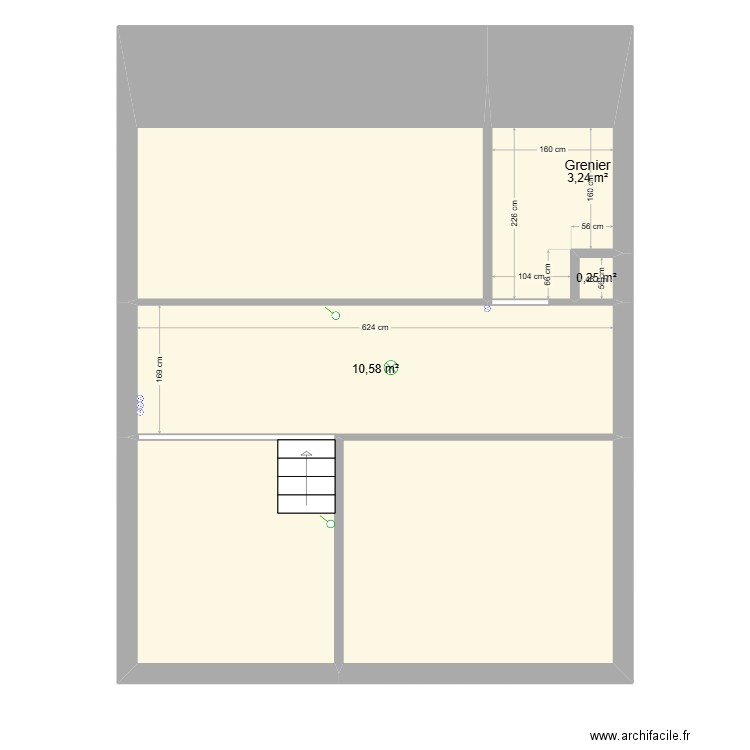 M1 Combles TMA. Plan de 6 pièces et 42 m2