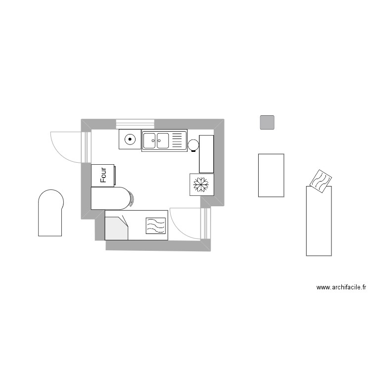 cuisine. Plan de 0 pièce et 0 m2