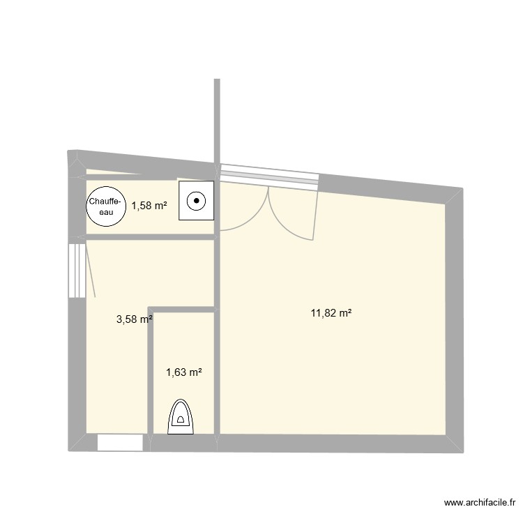 plan wc rdc 4. Plan de 0 pièce et 0 m2