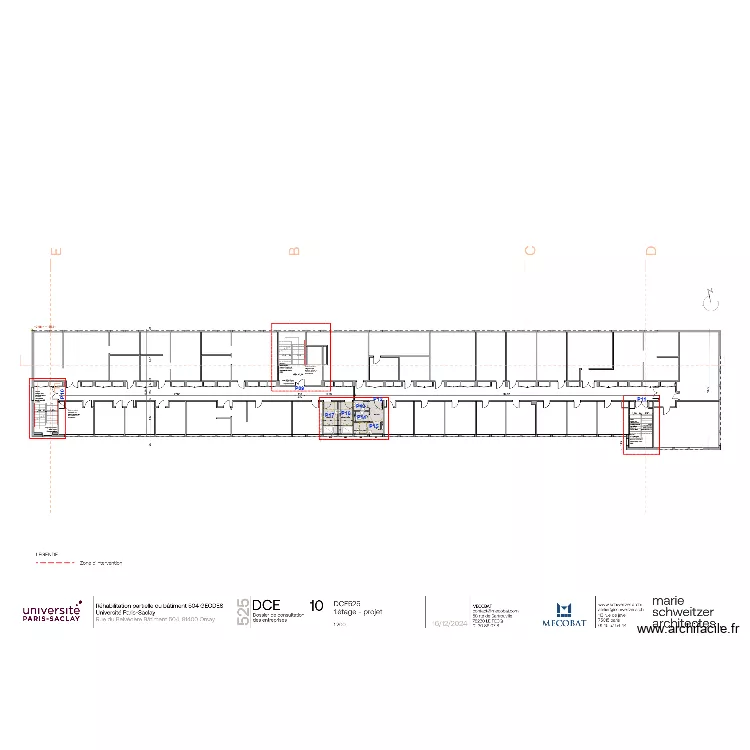 R&eacute;parage porte R+1. Plan de 