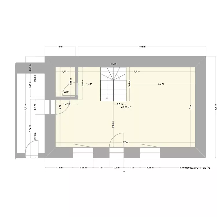 maison-morieux-0. Plan de 1 Pièce et 43 m² maison-morieux-0. Plan de 1 Pièce et 43 m²