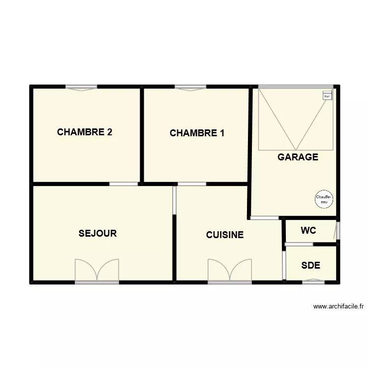 GOURET. Plan de 5  et 58 m²
