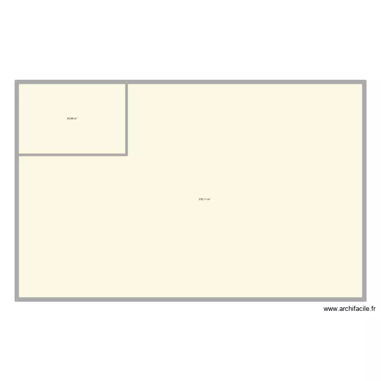 Premier projet. Plan de 2  et 262 m²