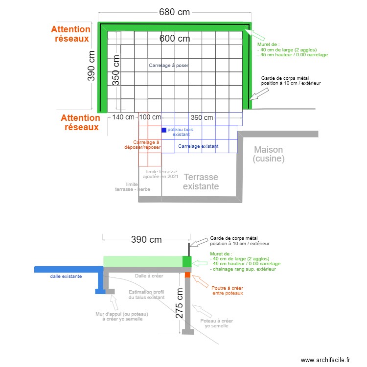 Terrasse Poggio V3 surface. Plan de 0 pièce et 0 m2