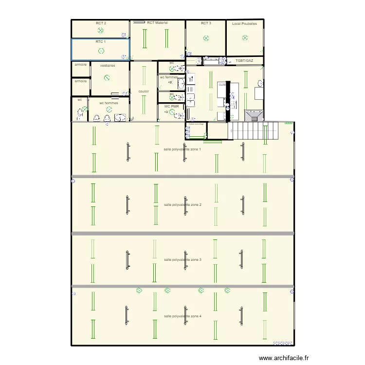 salle polyvalente gandelu. Plan de 