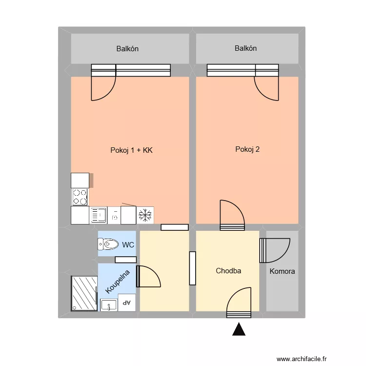 Provaznická 1531, byt 27. Plan de 10 et 62 m² Provaznická 1531, byt 27. Plan de 10 et 62 m²