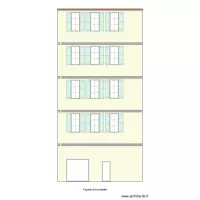 Fa&ccedil;ade Est projet&eacute;e