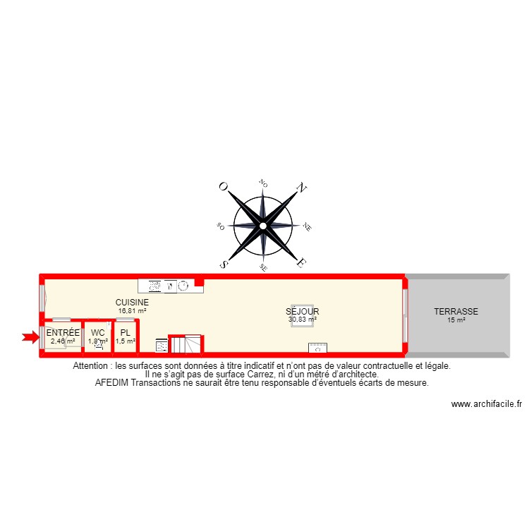 BI 19444 - . Plan de 14 pièces et 112 m2