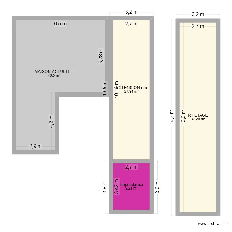 stella. Plan de 4 pièces et 120 m2