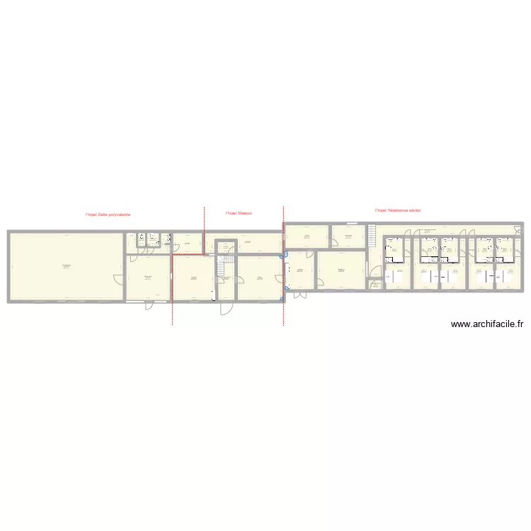 Les 3 saules r&eacute;novation V1. Plan de 