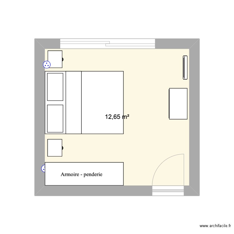 Chambre parents. Plan de 0 pièce et 0 m2