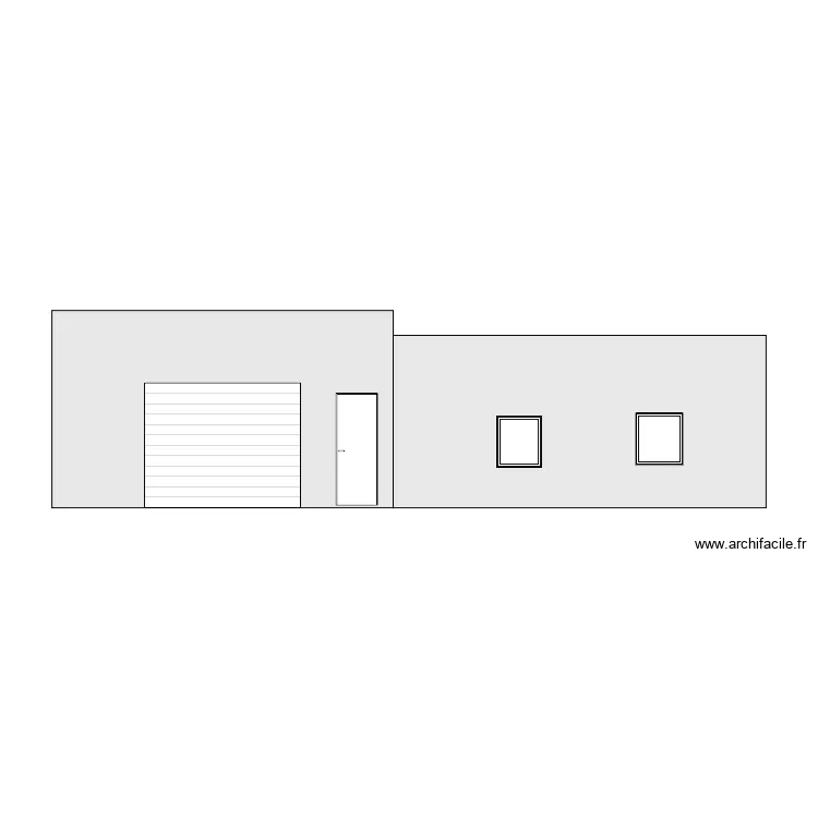 facade apr&egrave;s. Plan de 