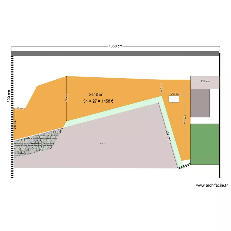 Terrassement devant. Plan de Terrassement devant. Plan de