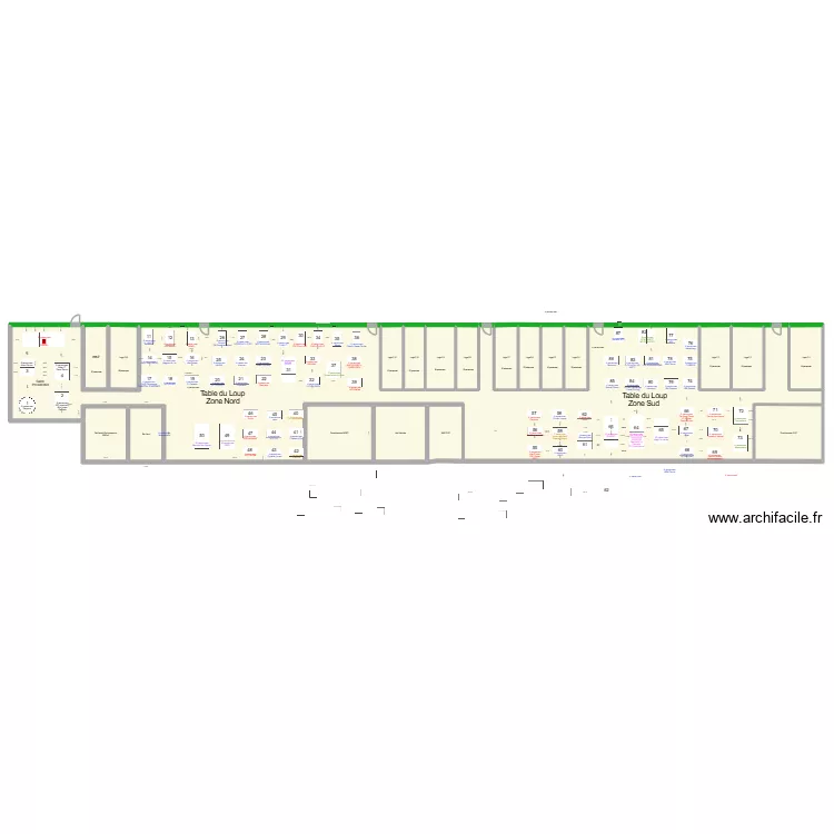 R&eacute;ception VIP +2_ 06/03. Plan de 20  et 904 m²