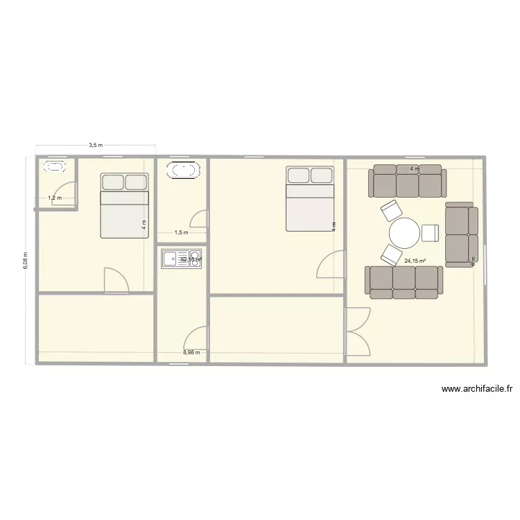 DATOGUIB PLAN. Plan de 2 Pièces et 76 m² DATOGUIB PLAN. Plan de 2 Pièces et 76 m²