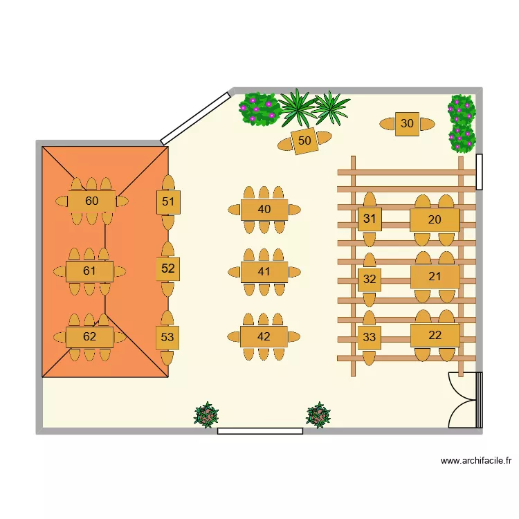 terrase. Plan de 1 et 88 m² terrase. Plan de 1 et 88 m²