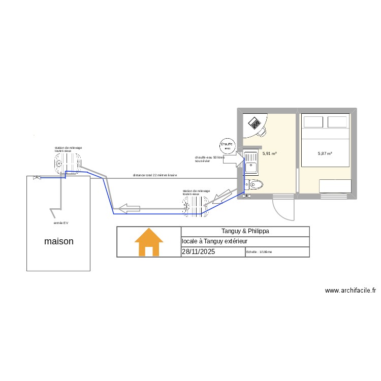coplo tanguy n°4. Plan de 2 pièces et 12 m2