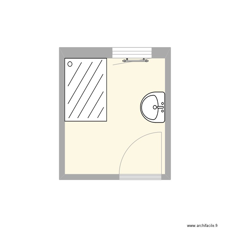 SDD LB aménagé. Plan de 1 pièce et 4 m2