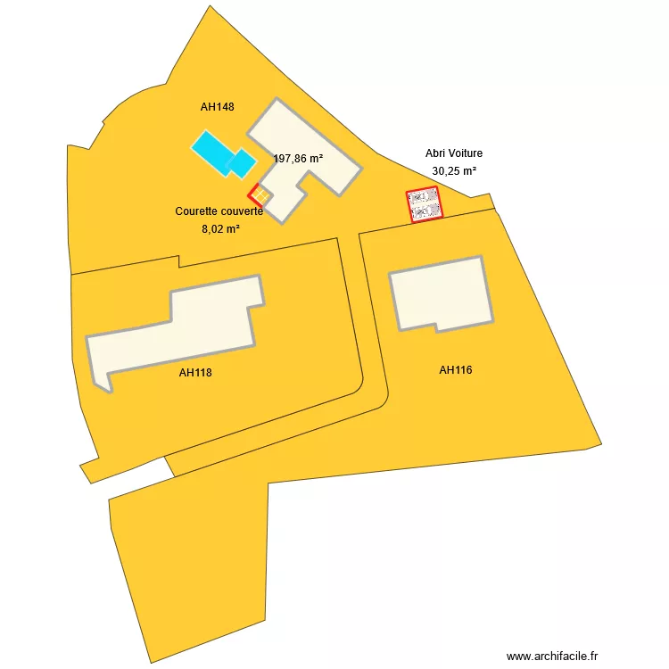 694 Chemin des Veys. Plan de 5  et 712 m²