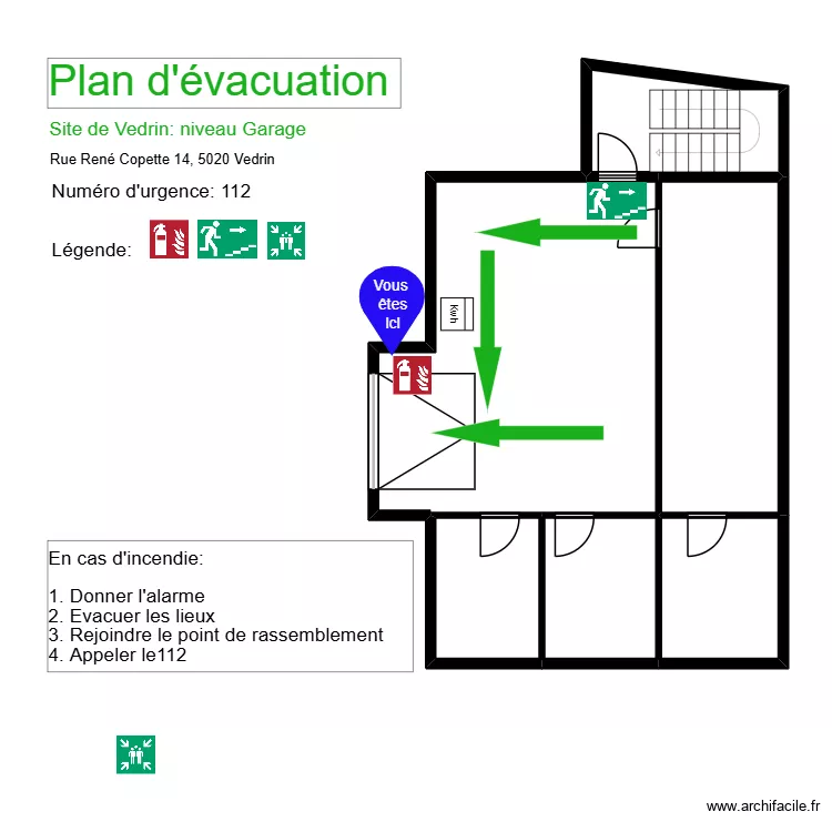 Vedrin garage. Plan de 6 Pièces et 80 m² Vedrin garage. Plan de 6 Pièces et 80 m²