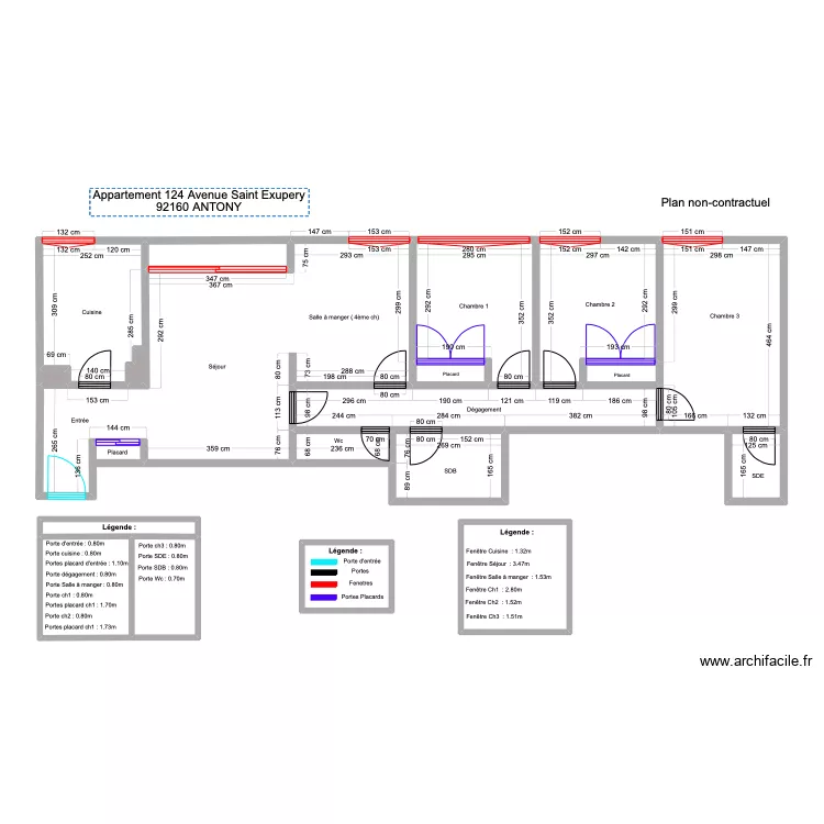 ROUX avec mesure . Plan de 