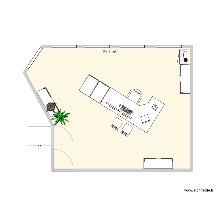 Bureau. Plan de 0 pièce et 0 m2