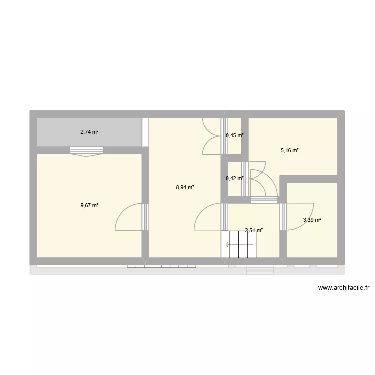AUZOUX - LOUVIERS. Plan de 13  et 71 m²