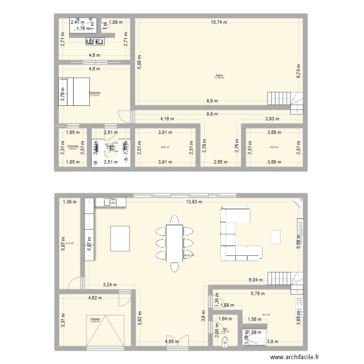 maison plan1. Plan de 12 pièces et 277 m2
