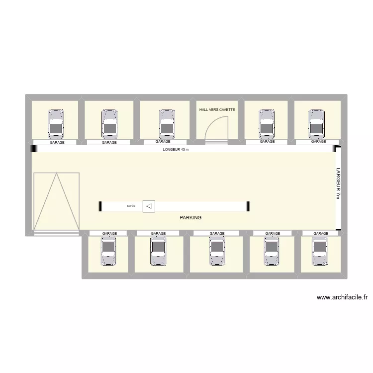 PLAN CAULIER SABLONIERE PARKING. Plan de 12  et 56 m²