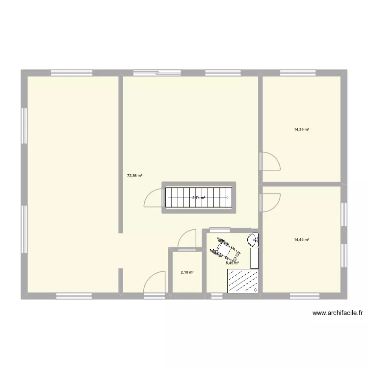 Cours 1. Plan de 6 pièces et 116 m²