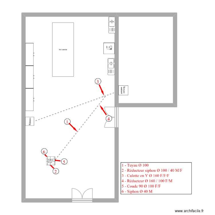 Plan de repérage réseaux - MORVAN B7 N-1. Plan de 2 pièces et 99 m2