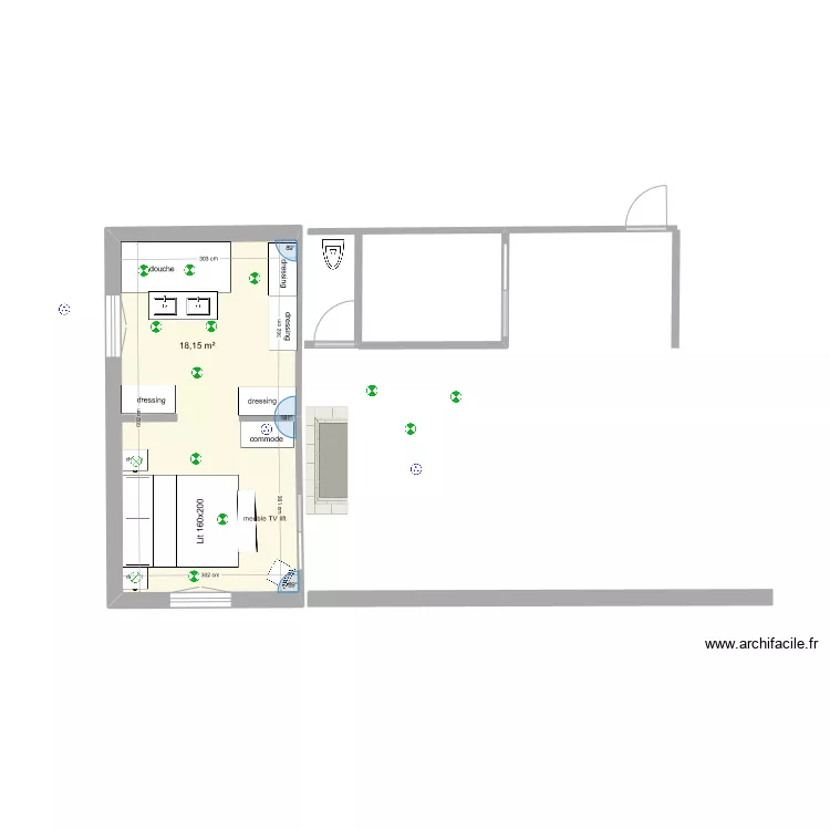 chambre parentale ter. Plan de 