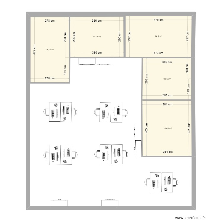 87 RDL - bureaux. Plan de 0 pièce et 0 m2