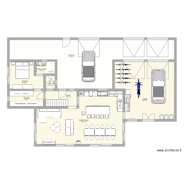 Maison 42. Plan de 17 pièces et 320 m2