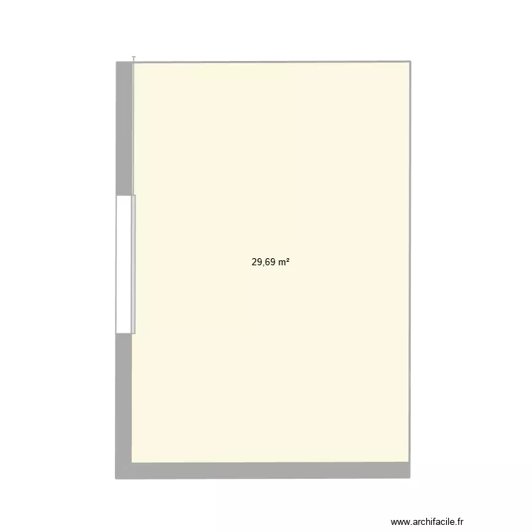 agrandissement. Plan de 1  et 30 m²