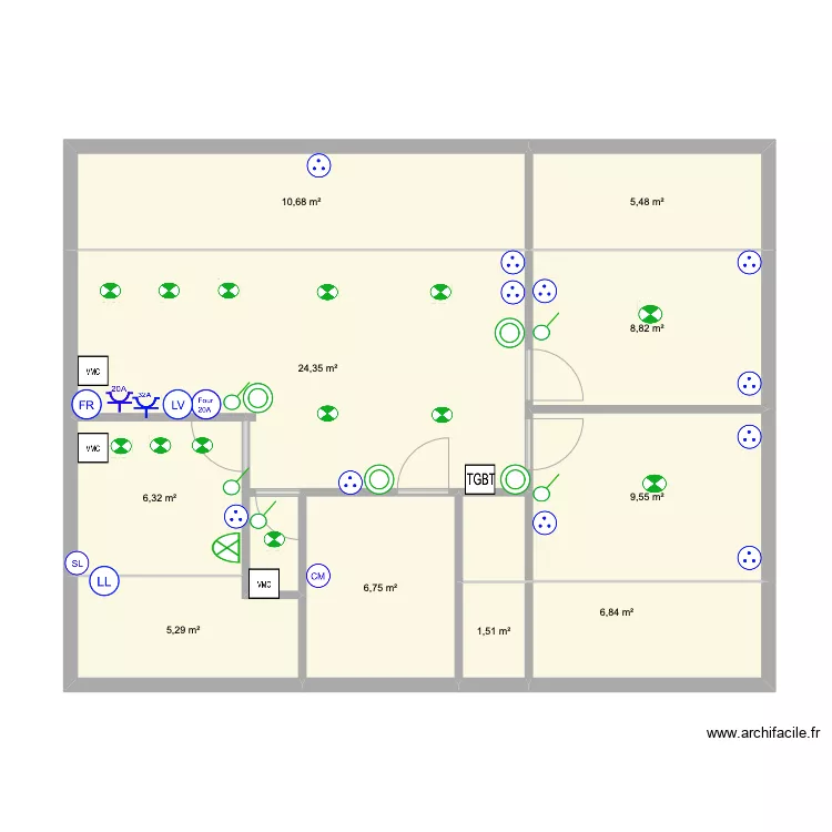 TOUR DU PIN . Plan de 