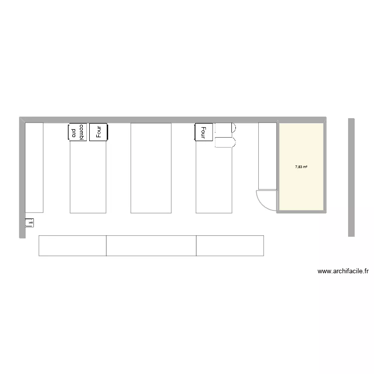 cuisine gouteau. Plan de 1 et 8 m² cuisine gouteau. Plan de 1 et 8 m²