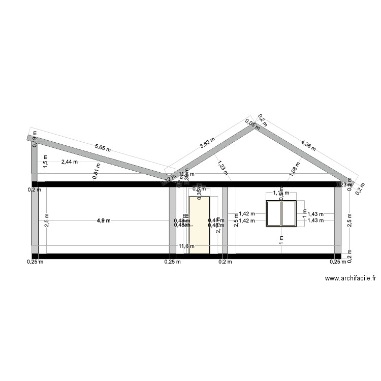 coupe4. Plan de 0 pièce et 0 m2