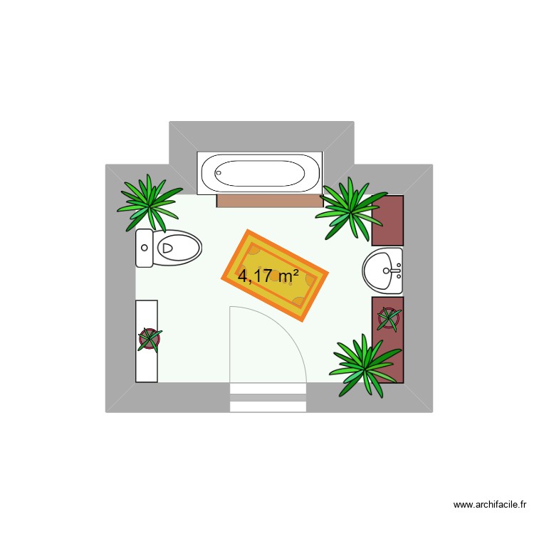 SDB. Plan de 0 pièce et 0 m2