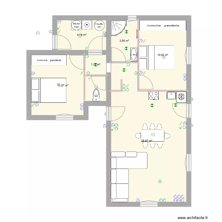 l&eacute;ontine. Plan de 