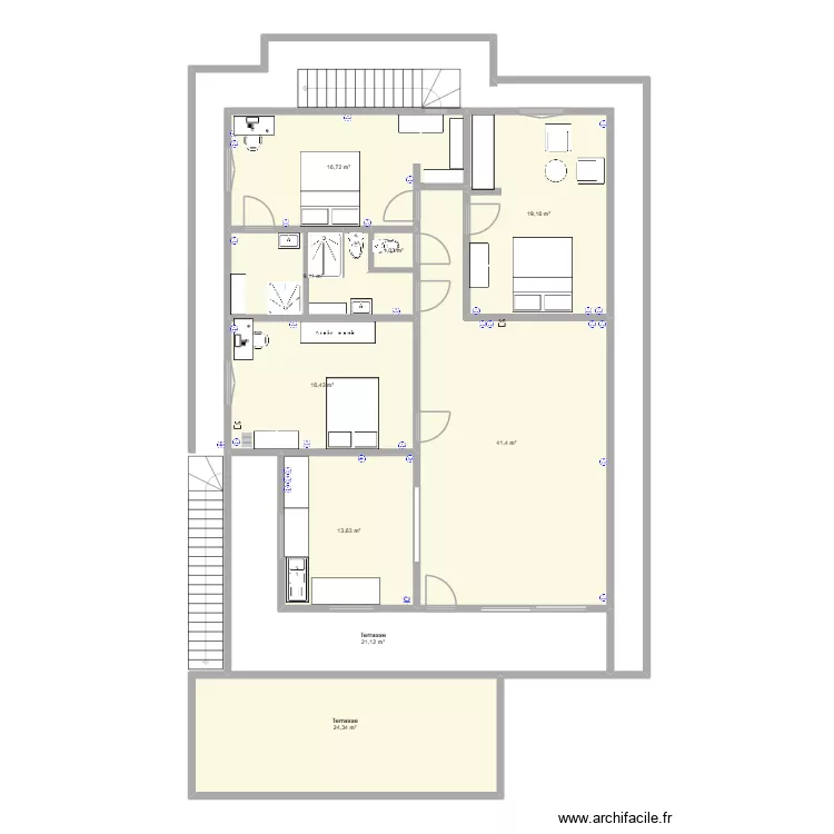 RDC MAISON MATHURIN 1. Plan de 9  et 163 m²