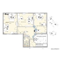 PROJET  2- BUREAUX/WC/DEGAGEMENTS RDC