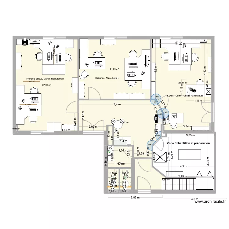 PROJET 2- BUREAUX/WC/DEGAGEMENTS RDC. Plan de 8 et 103 m² PROJET 2- BUREAUX/WC/DEGAGEMENTS RDC. Plan de 8 et 103 m²