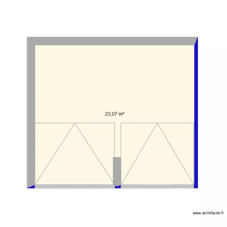 FAURE. Plan de 1  et 23 m²