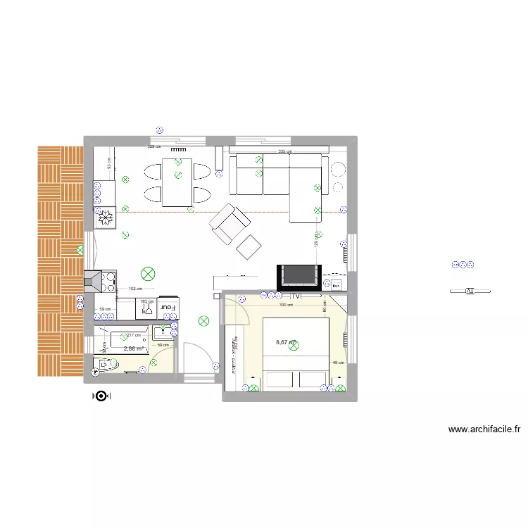 lot 7.4 amenagement MEUBLES. Plan de 