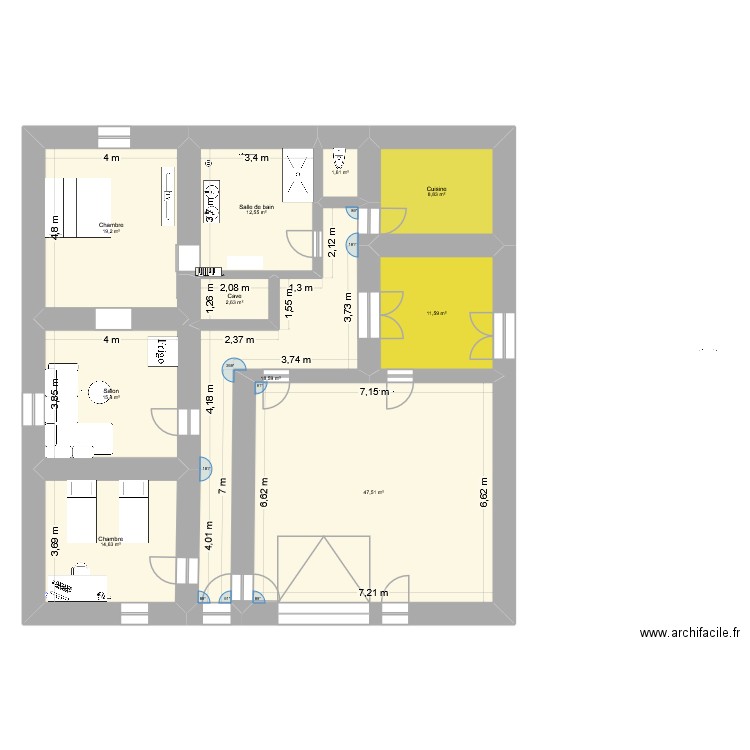 PLAN PROJET. Plan de 10 pièces et 153 m2