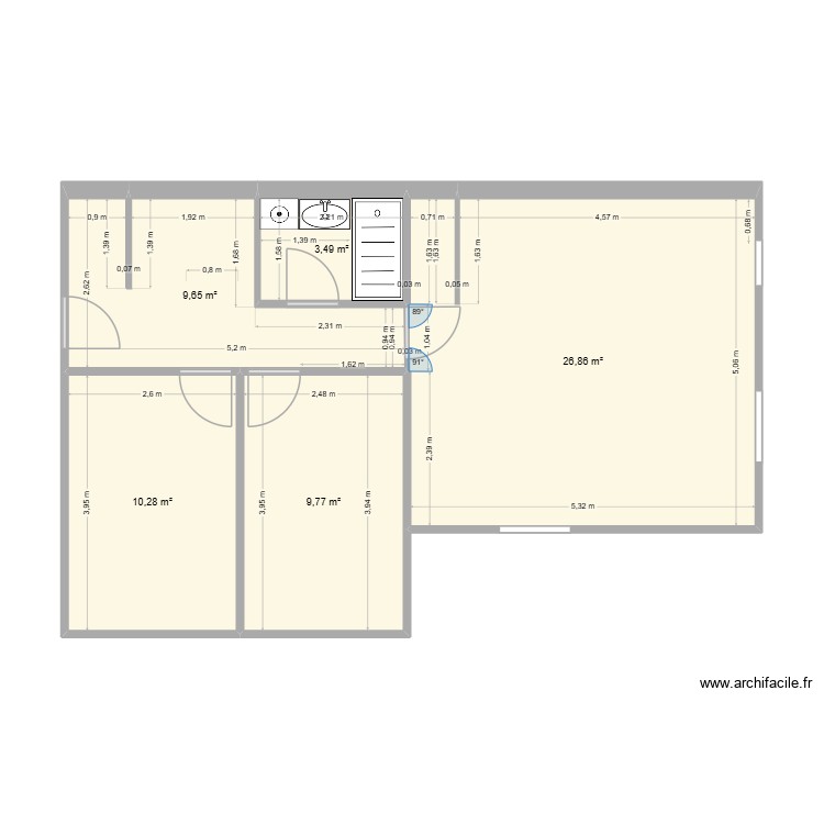 Cabourg SDB2. Plan de 0 pièce et 0 m2