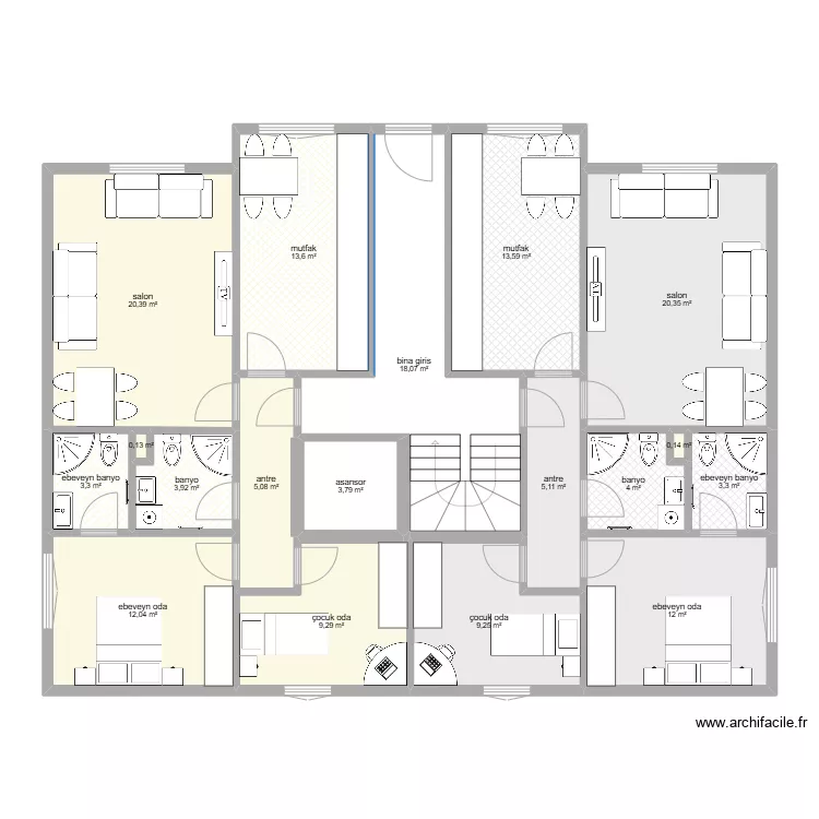  celaliye 1256/5 bah&ccedil;e kat modifier . Plan de 