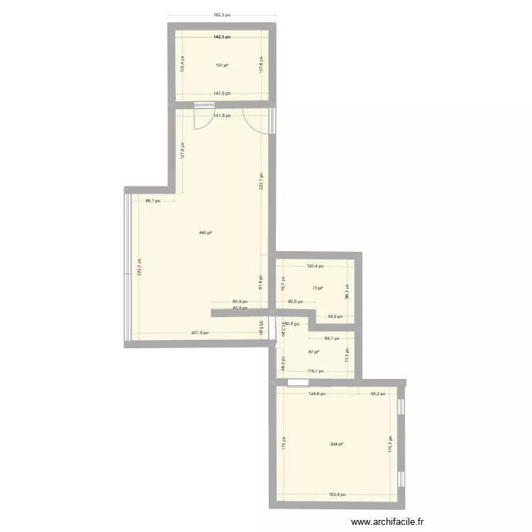 &Eacute;tage bureau Sanik. Plan de 